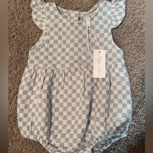 Rylee + Cru Checkered Baby Romper